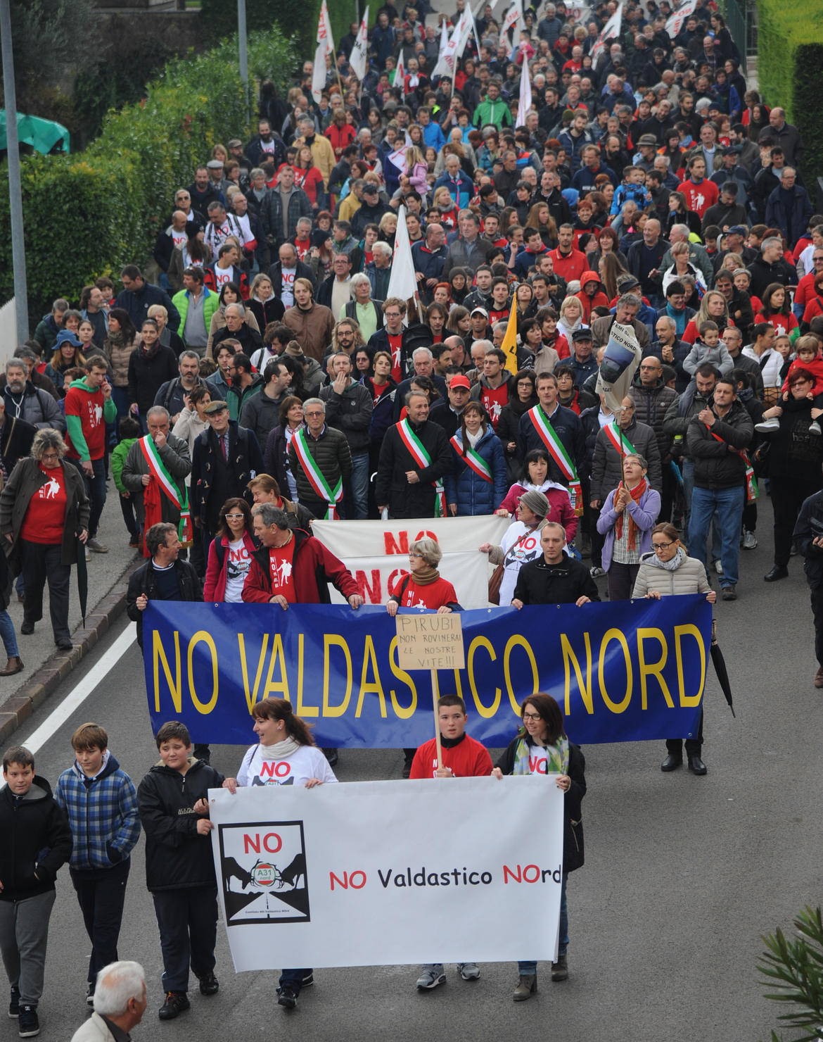 La grande manifestazione contro il completamento della Valdastico